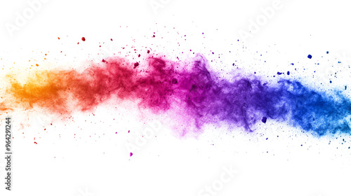 Abstract powder splatted background ,Colorful powder explosion on white background, Colored cloud, Explosion of colored powder on white background 