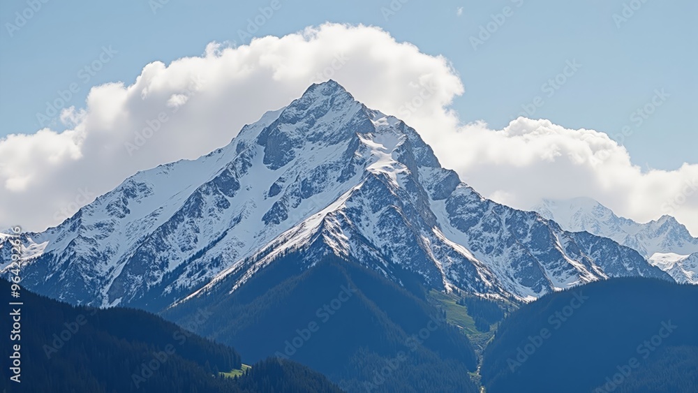 Majestic Snow-Capped Mountain View Majestic Snow-Capped Mountain View