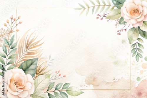 Spring card template illustration