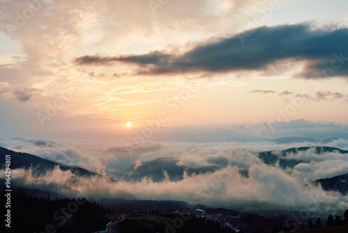 sunrise over the mountains