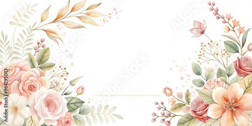 frame with flowers
