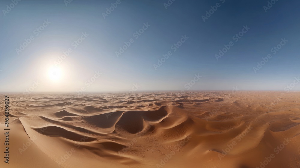Naklejka premium Aerial View of a Vast Desert Landscape