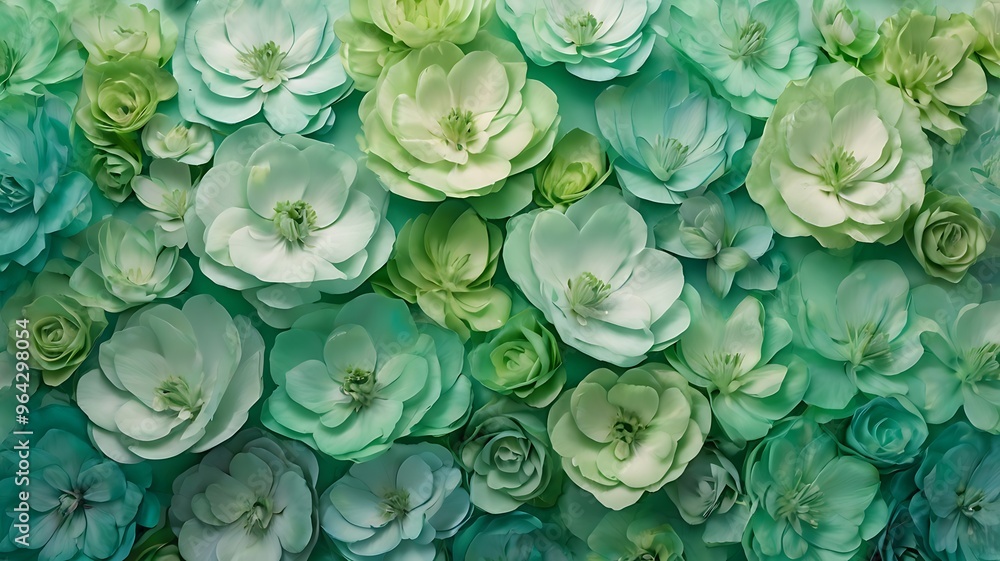 background with green flowers background with green flowers