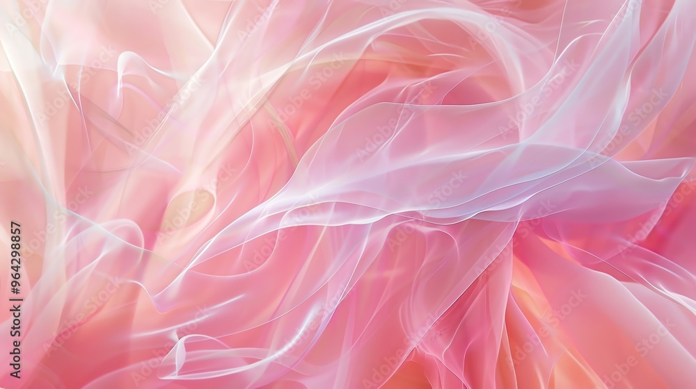 Fototapeta premium Close up of soft, pink fabric.
