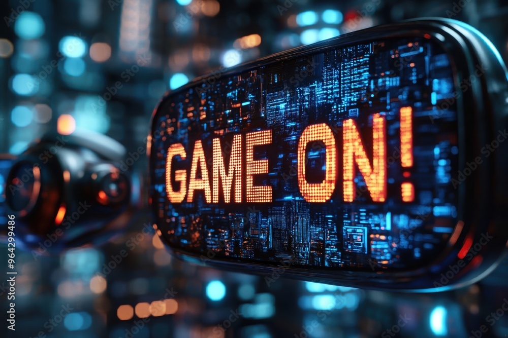 Dynamic Gaming Experience: 'Game On!' in a Futuristic Digital Landscape Dynamic Gaming Experience: 'Game On!' in a Futuristic Digital Landscape