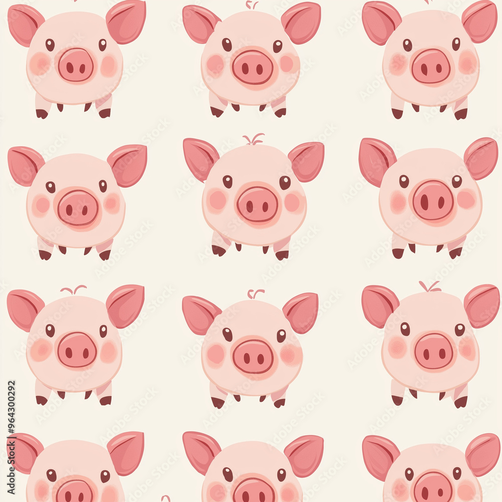 Piggy seamless pattern Piggy seamless pattern
