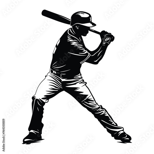 Baseball player silhouette vector