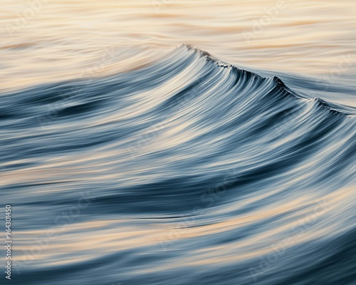 Fototapeta Naklejka Na Ścianę i Meble -  Abstract Wave Patterns on the Surface of Calm Sea Water