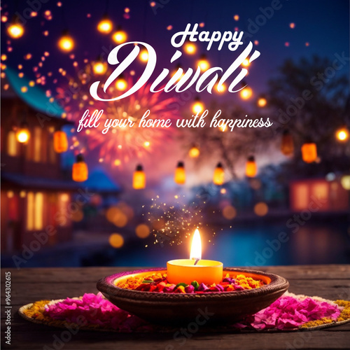 Diwali social media post design photo