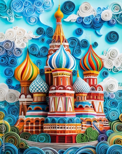 Quilling Onion Domes in Moscow photo