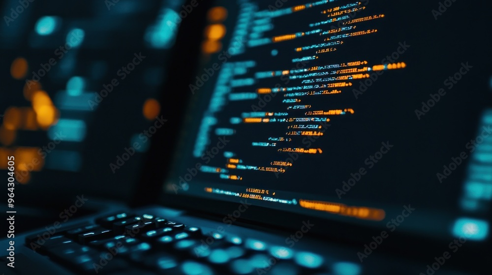 Close-up of a Laptop Screen Displaying Code Close-up of a Laptop Screen Displaying Code