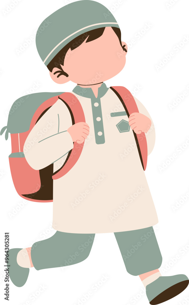 Muslim boy illustration Muslim boy illustration