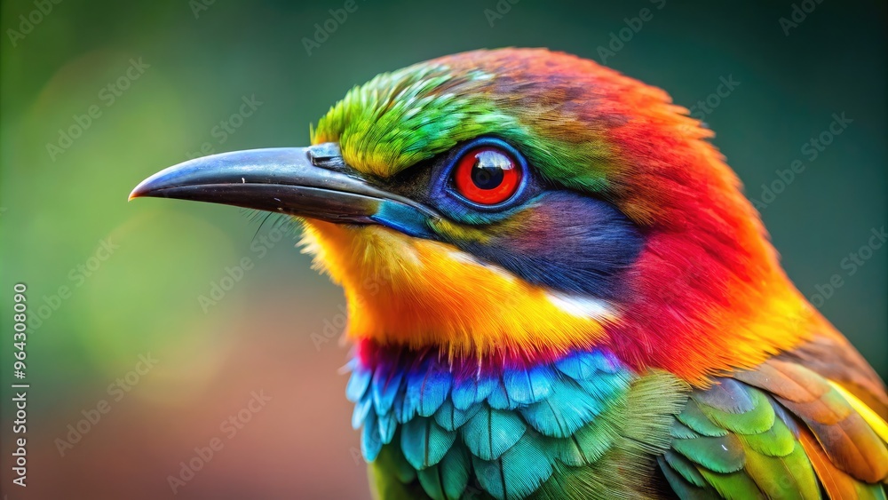 Vivid Image Showcasing A Vibrant, Close-Up Portrait Of A Colorful Bird With Intricate Details And A Striking Pose. Vivid Image Showcasing A Vibrant, Close-Up Portrait Of A Colorful Bird With Intricate Details And A Striking Pose.