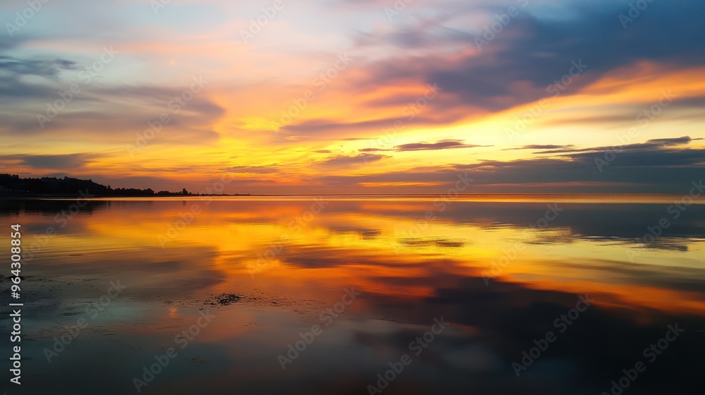 Obraz premium Sunset Reflection on the Water