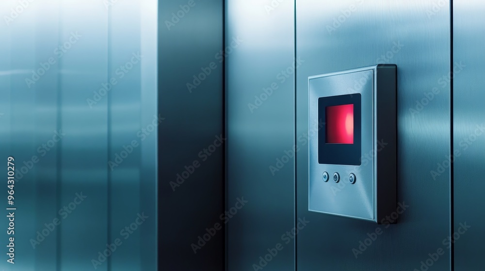 Modern Security Alarm System in a Futuristic Elevator Setting: Design and Innovation with a High-Tech Appearance Modern Security Alarm System in a Futuristic Elevator Setting: Design and Innovation with a High-Tech Appearance