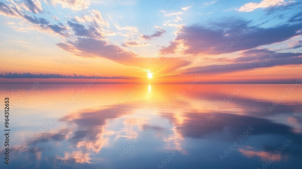 Sunset Reflection in Calm Water Sunset Reflection in Calm Water