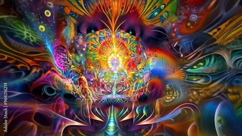 The animation unfolded in a trance of magic and vibrant colours, creating a surreal and dreamlike experience, with unique, fractal patterns that evoked a deeply spiritual essence.