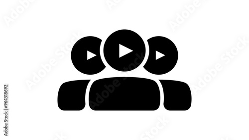 Social media , black isolated silhouette