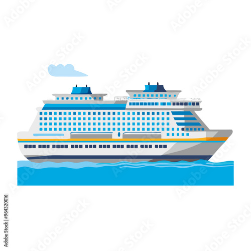 Cruise ship in the sea