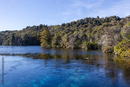 Beautiful lake surrounded by trees.