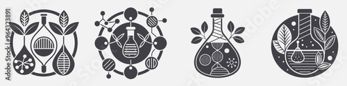 biotechnology line art style