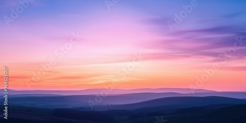 A stunning sunset landscape showcasing vivid colors and serene hills, perfect for nature lovers and serene backgrounds.