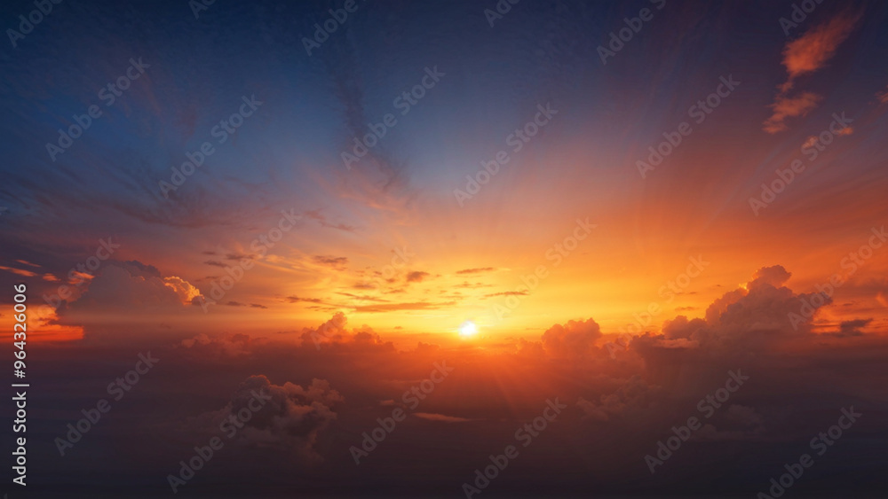 Tranquil Sunset Over a Beautiful Cloudscape Tranquil Sunset Over a Beautiful Cloudscape