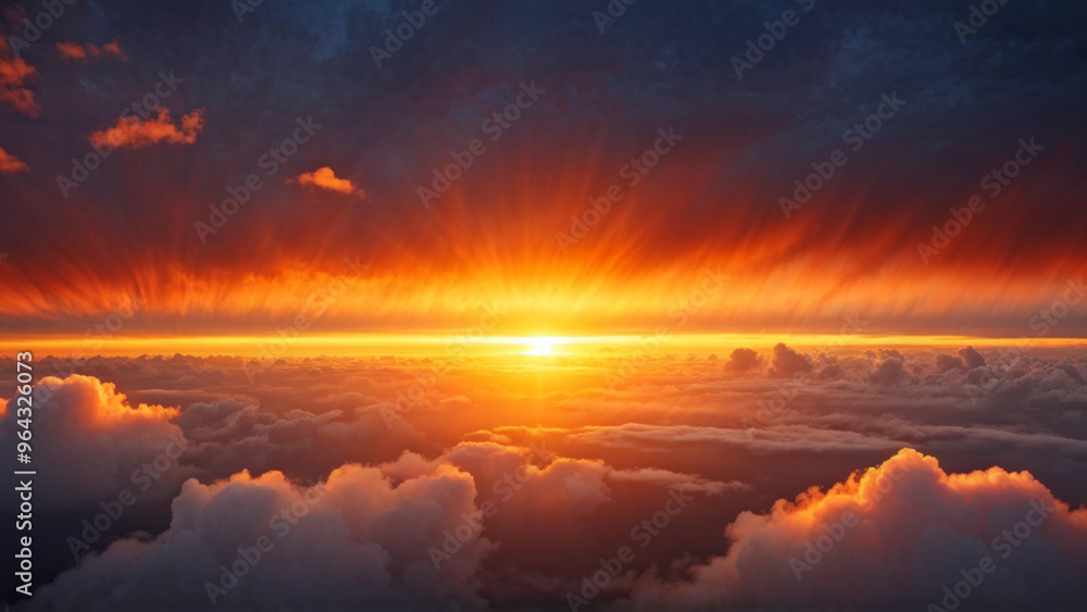 Fototapeta premium Tranquil Sunset Over a Beautiful Cloudscape