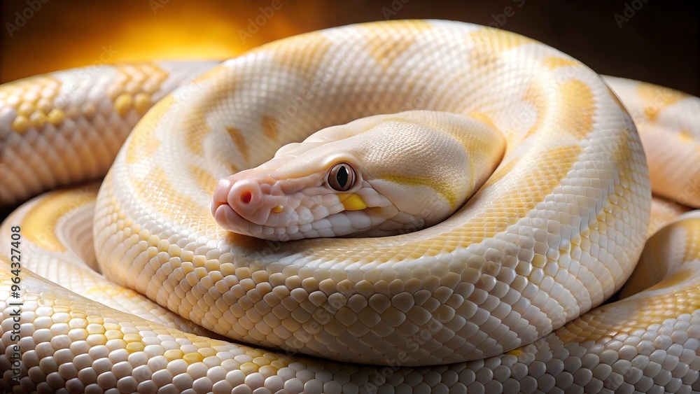 Fototapeta premium Ball python snake, Pet snake, Cute snake