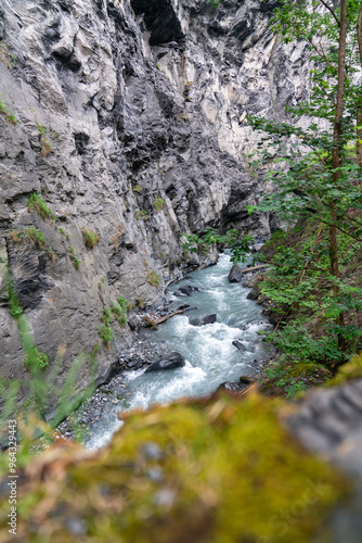 River Tamina Valley in Switzerland photo