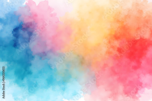 Bright colorful watercolor paint background texture