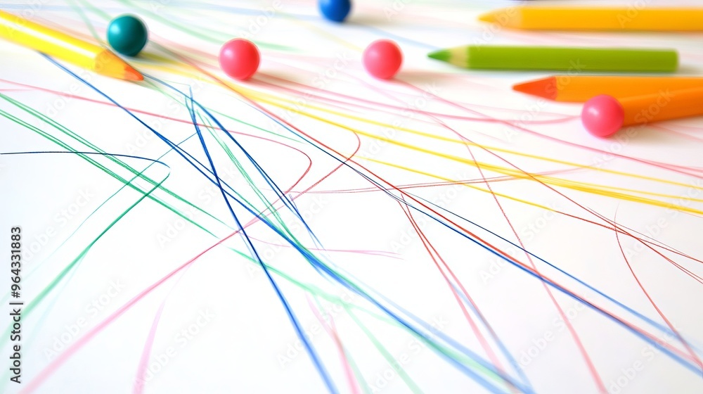 A worksheet designed for preschoolers to practice tracing lines