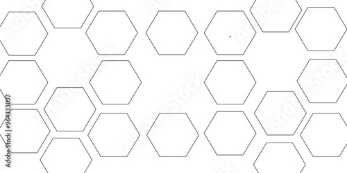 White hexagon 3D background texture. modern abstract polygonal pattern. 3d rendering illustration. Futuristic abstract banner. white and black lines 3d Hexagonal. honeycomb white Background.