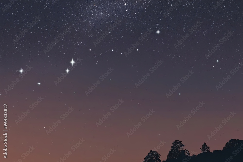 Twinkling Stars Overlay in a Velvet Night Sky Background Twinkling Stars Overlay in a Velvet Night Sky Background