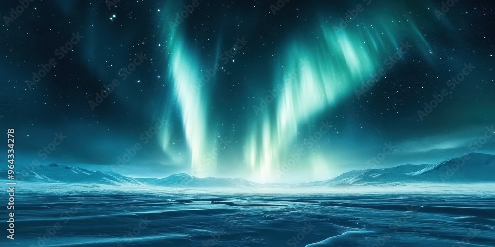 Stunning northern lights illuminate the night sky, showcasing vibrant colors over a frozen landscape, creating a magical scene. Stunning northern lights illuminate the night sky, showcasing vibrant colors over a frozen landscape, creating a magical scene.