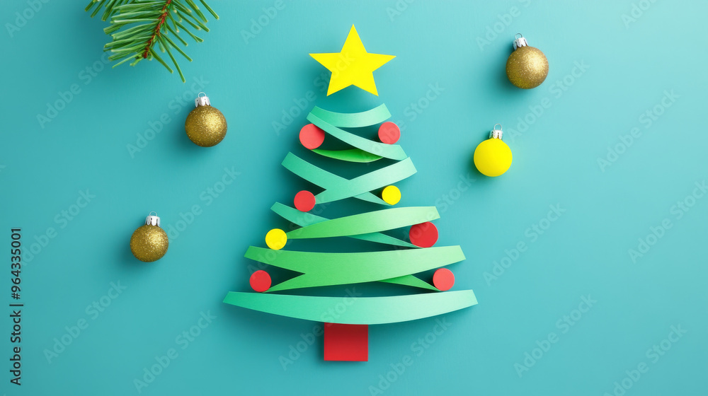 This card features a Christmas tree made by cutting out paper. It's a fun and easy craft project to make for the holidays. This card features a Christmas tree made by cutting out paper. It's a fun and easy craft project to make for the holidays.