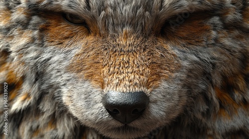 Detailed 3D Render of Fur Texture for Use in Gaming and Virtual Reality Design Projects photo