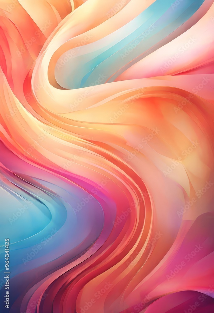 Obraz premium vibrant abstract composition of swirling, multicolored lines and curves, creating a dynamic and visually striking effect.