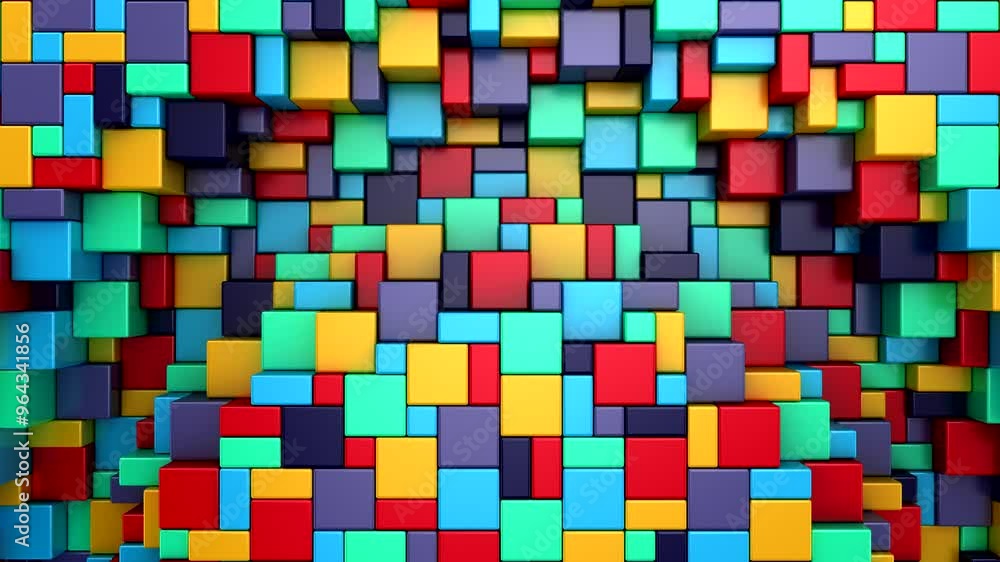 Geometric Shapes Form a Wave. Abstract motion, 3d rendering, 4k resolution
Geometric Shapes Form a Wave. Abstract motion, 3d rendering, 4k resolution