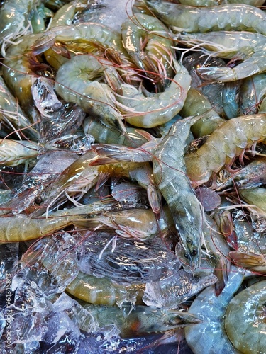 fresh seafood on ice