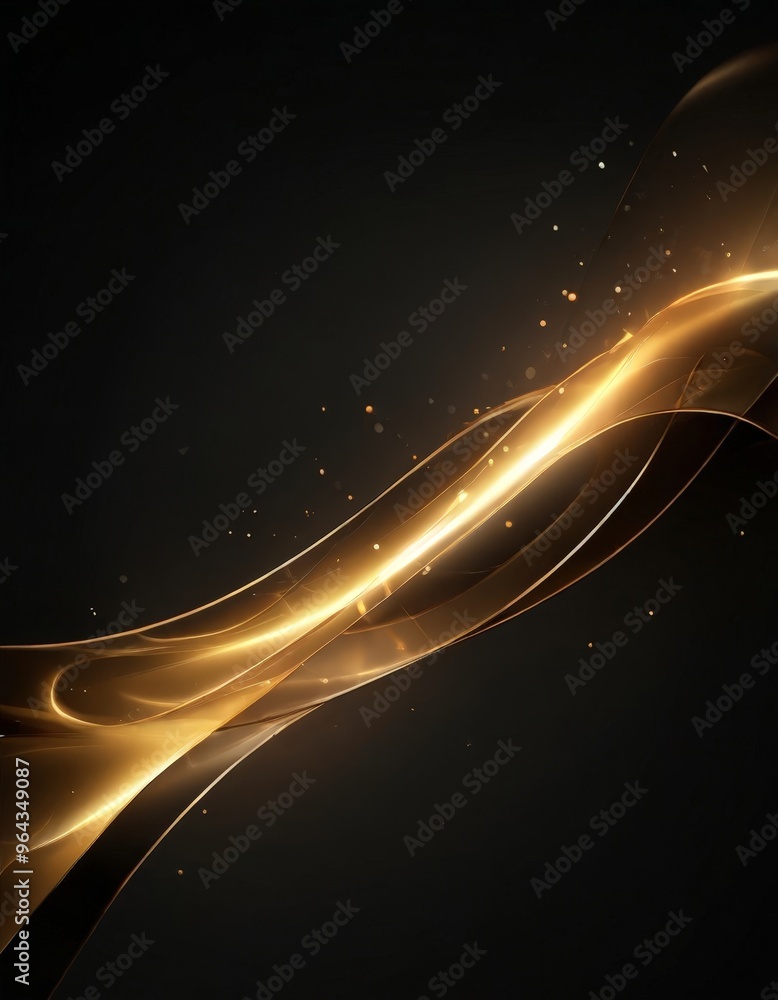 dynamic, abstract composition of golden lines and sparks against a dark background, creating a sense of movement and energy. dynamic, abstract composition of golden lines and sparks against a dark background, creating a sense of movement and energy.