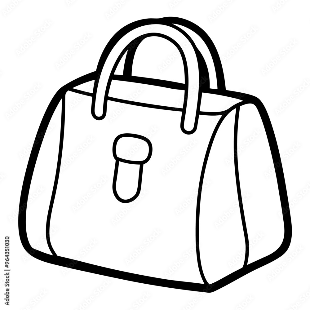 bag outline coloring book page line art illustration digital drawing bag outline coloring book page line art illustration digital drawing