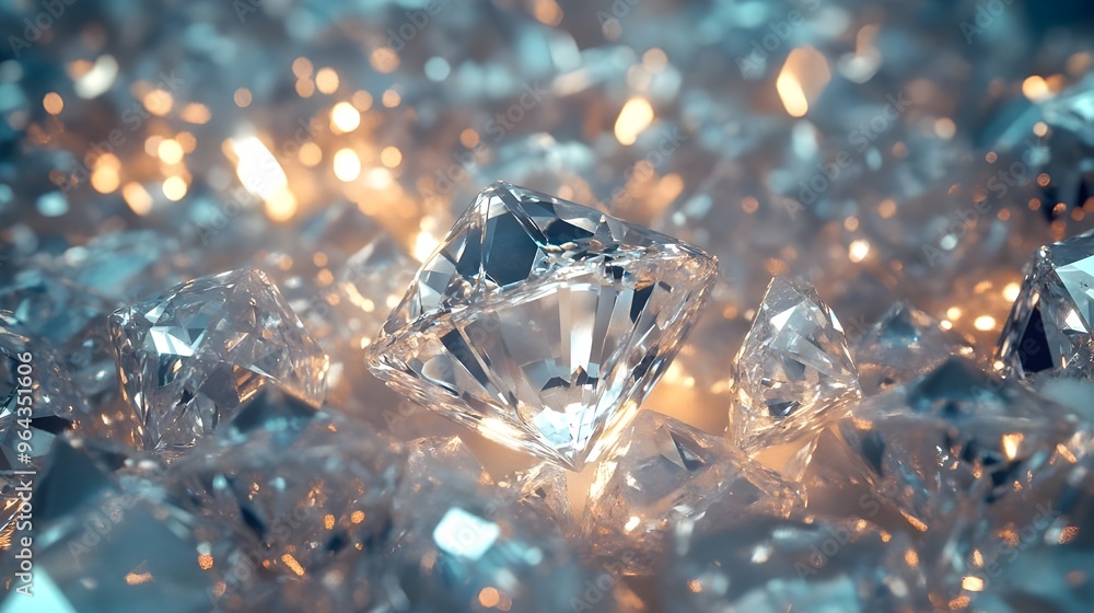 Detailed close-up of sparkling raw diamond texture image Detailed close-up of sparkling raw diamond texture image