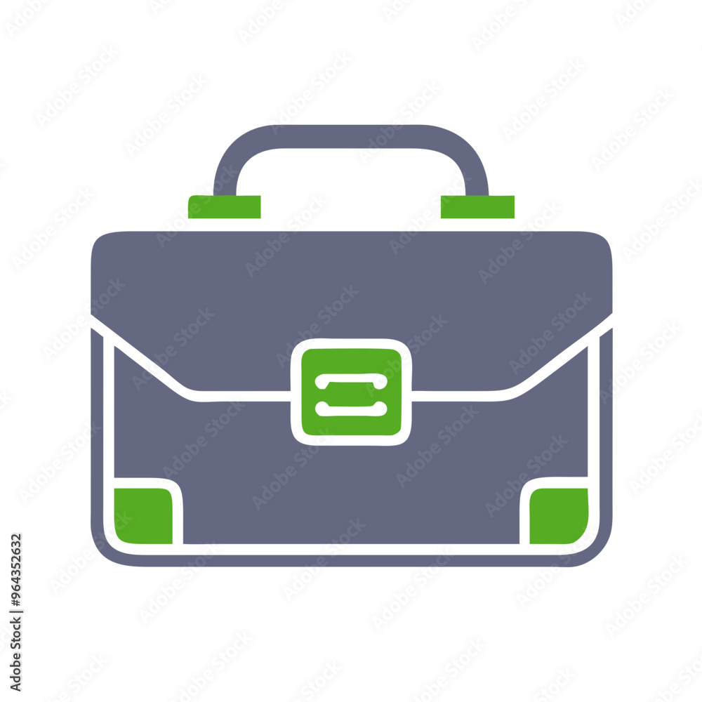 Business briefcase icon with modern design and green accents
Business briefcase icon with modern design and green accents