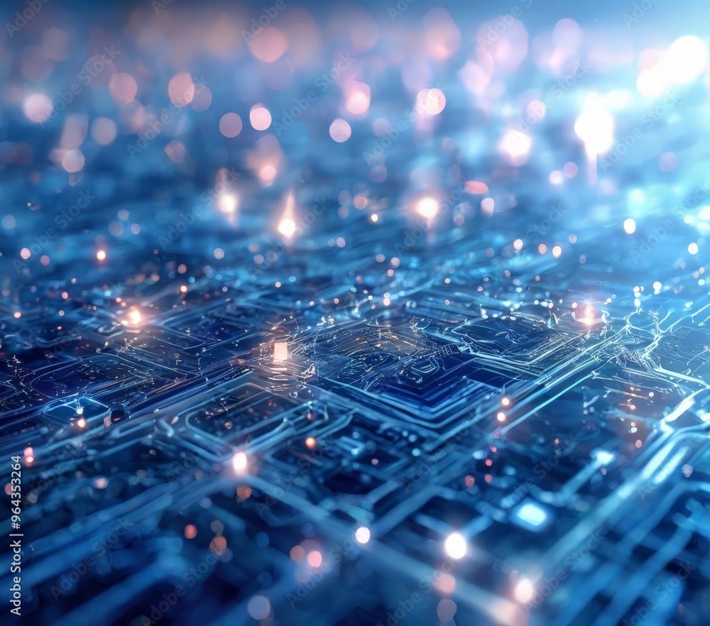 close-up view of a circuit board, with a complex network of interconnected lines and dots, suggesting a digital or technological theme. close-up view of a circuit board, with a complex network of interconnected lines and dots, suggesting a digital or technological theme.