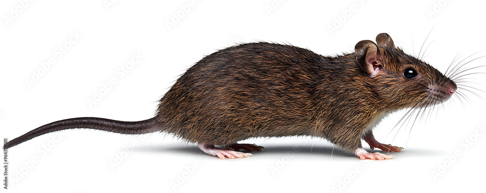 Brown rat isolated on white background Brown rat isolated on white background