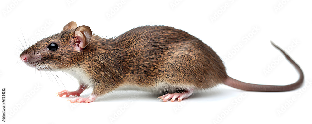Brown rat isolated on white background Brown rat isolated on white background