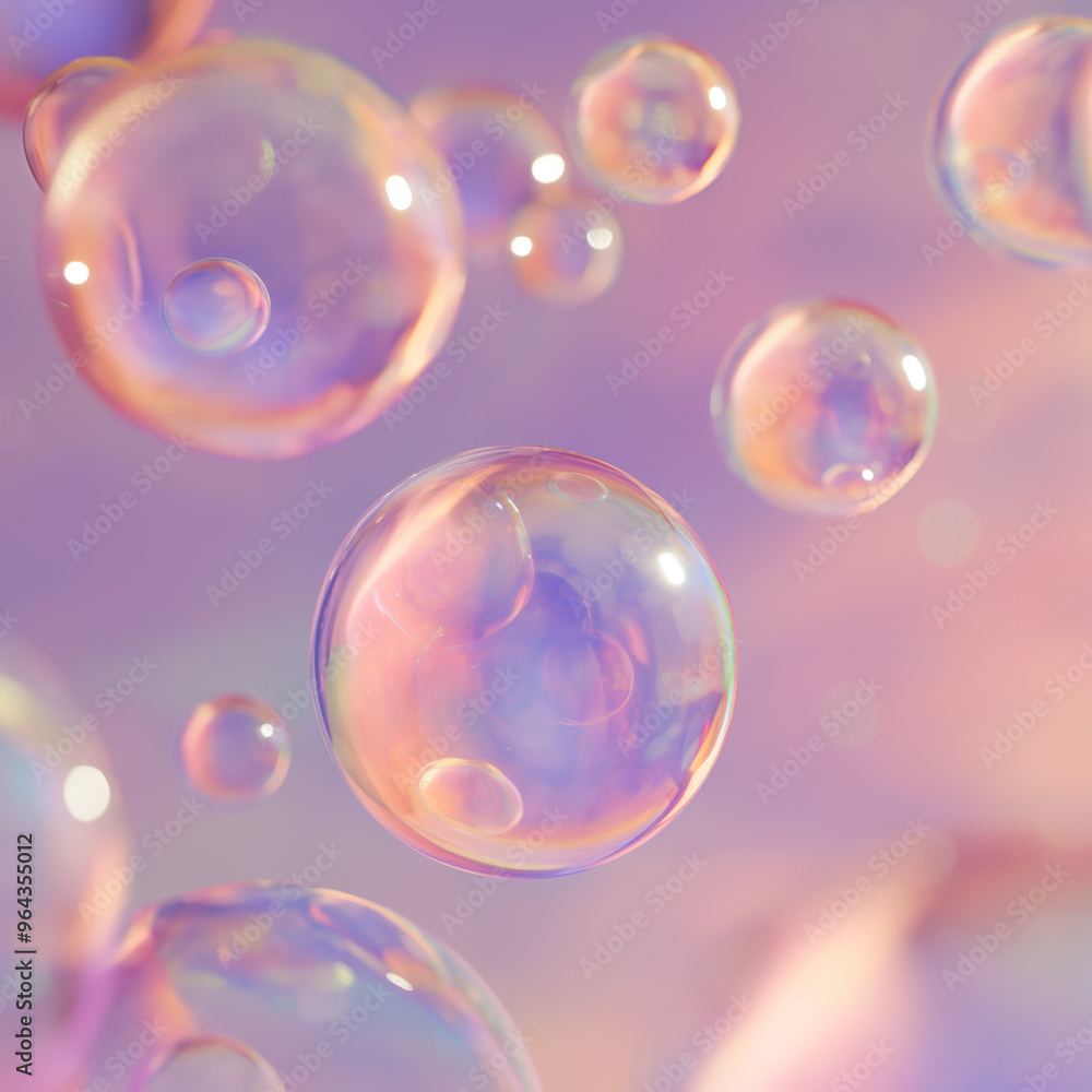 Ethereal Soap Bubbles in Soft Pastel Background with Dreamy Light Effects Ethereal Soap Bubbles in Soft Pastel Background with Dreamy Light Effects