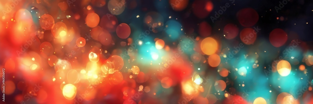 vibrant display of colorful bokeh lights, creating a dynamic and visually striking effect. The bokeh consists of a mix of orange, red, and blue hues, with some areas appearing vibrant display of colorful bokeh lights, creating a dynamic and visually striking effect. The bokeh consists of a mix of orange, red, and blue hues, with some areas appearing