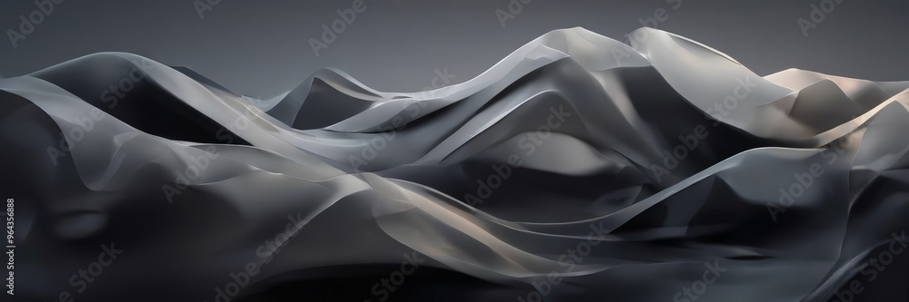 a digital of a mountain range with a dark, moody color palette. The mountains are composed of smooth, flowing lines that create a sense of depth and movement. The background is a a digital of a mountain range with a dark, moody color palette. The mountains are composed of smooth, flowing lines that create a sense of depth and movement. The background is a